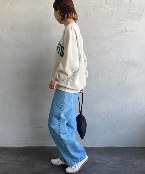 BEN DAVIS（ベンデイビス）の「【WEB限定】[BEN DAVIS/ベンデイビス] カレッジワッペン風ロゴ クルーネックスウェット（スウェット・レディース・グレー/ライトグレー/ネイビー/マスタード・M/L/XL）」の16枚目の写真