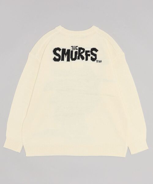 make a ray!（メイク ア レイ！）の「【THE SMURFS/スマーフ】ビッグシルエット キャラクター刺繍 ジャガード ニット（ニット/セーター・レディース・ブラック/レッド/オフホワイト・M/L/XL）」の17枚目の写真