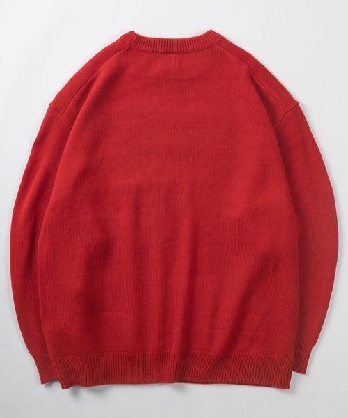 make a ray!（メイク ア レイ！）の「【THE SMURFS/スマーフ】ビッグシルエット キャラクター刺繍 ジャガード ニット（ニット/セーター・レディース・ブラック/レッド/オフホワイト・M/L/XL）」の10枚目の写真