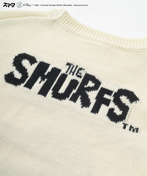 make a ray!（メイク ア レイ！）の「【THE SMURFS/スマーフ】ビッグシルエット キャラクター刺繍 ジャガード ニット（ニット/セーター・レディース・ブラック/レッド/オフホワイト・M/L/XL）」の14枚目の写真