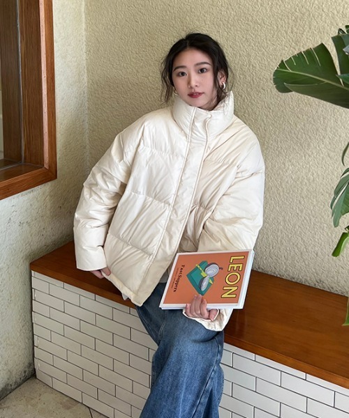 .KOM（ドットコム）の「A'GEM/9 × .kom『.komセレクト/ドットケーオーエムセレクト』中綿ダウンジャケット（ダウンジャケット/コート・レディース・ブラック/ホワイト/ブラウン・M/L）」の2枚目の写真