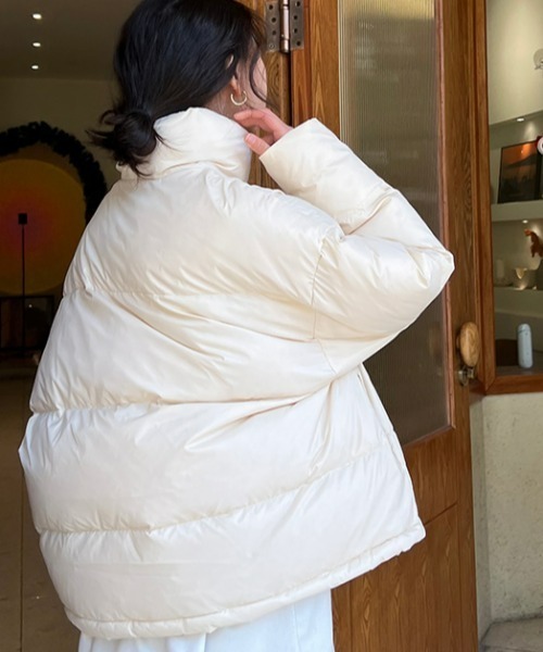 .KOM（ドットコム）の「A'GEM/9 × .kom『.komセレクト/ドットケーオーエムセレクト』中綿ダウンジャケット（ダウンジャケット/コート・レディース・ブラック/ホワイト/ブラウン・M/L）」の8枚目の写真