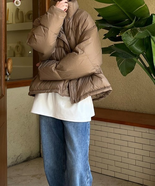 .KOM（ドットコム）の「A'GEM/9 × .kom『.komセレクト/ドットケーオーエムセレクト』中綿ダウンジャケット（ダウンジャケット/コート・レディース・ブラック/ホワイト/ブラウン・M/L）」の14枚目の写真