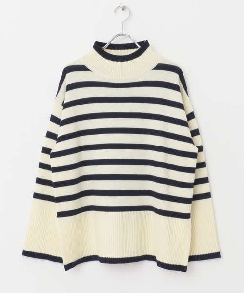 FORK&SPOON（フォークアンドスプーン）の「FORK&SPOON　ボーダータートルニット（ニット/セーター・レディース・ブラック系その他/ホワイト系その他・1）」の18枚目の写真