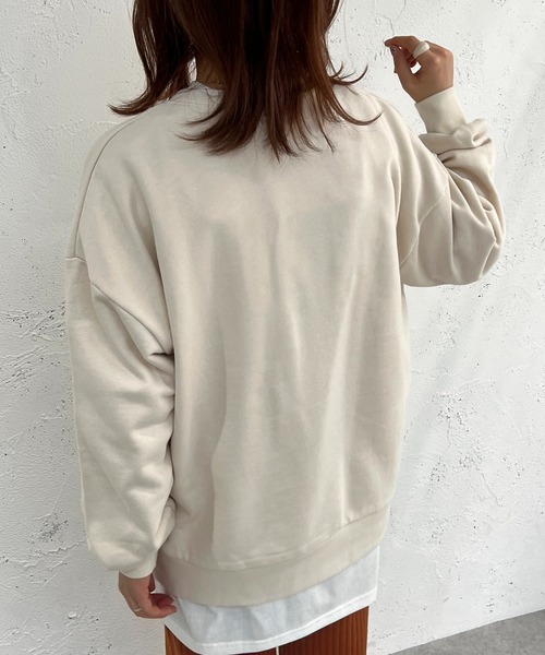 apres jour mignon(アプレジュールミニョン)の「アソート刺繍ヘビーウェイトスウェット【ZOZOTOWN限定アイテム】(Tシャツ/カットソー・レディース・ダークグリーン/アイボリー/ブルー/ベージュ系その他/ナチュラル/ブラック・X-LARGE/フリー)」の9枚目の写真