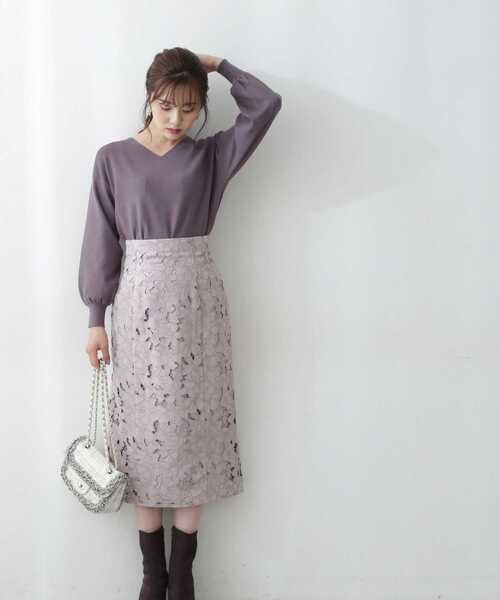 PROPORTION BODY DRESSING（プロポーションボディドレッシング）の「Ｖネック総針ドルマンニット / 1212270022（ニット/セーター・レディース・オフホワイト/ピンク/ダークグレー/ブルー系その他・SMALL/MEDIUM）」の12枚目の写真