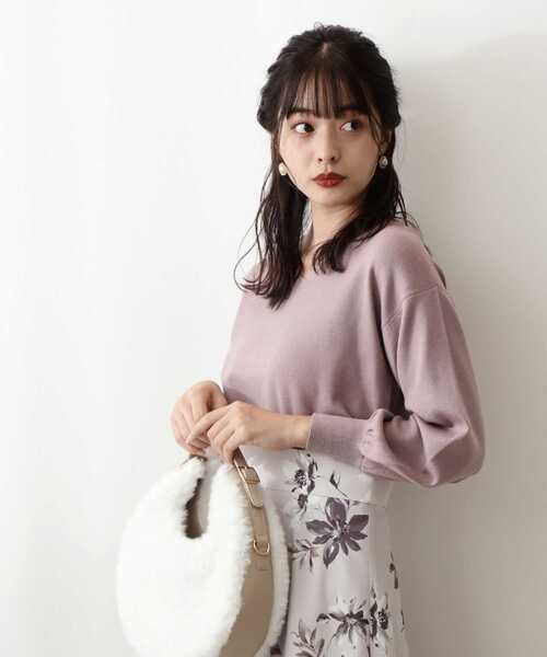 PROPORTION BODY DRESSING（プロポーションボディドレッシング）の「Ｖネック総針ドルマンニット / 1212270022（ニット/セーター・レディース・オフホワイト/ピンク/ダークグレー/ブルー系その他・SMALL/MEDIUM）」の20枚目の写真