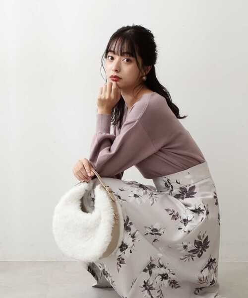 PROPORTION BODY DRESSING（プロポーションボディドレッシング）の「Ｖネック総針ドルマンニット / 1212270022（ニット/セーター・レディース・オフホワイト/ピンク/ダークグレー/ブルー系その他・SMALL/MEDIUM）」の21枚目の写真