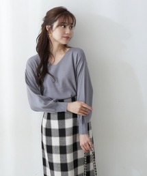 PROPORTION BODY DRESSING | Vネック総針ドルマンニット / 1212270022(ニット/セーター)
