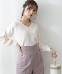 PROPORTION BODY DRESSING | Ｖネック総針ドルマンニット / 1212270022(ニット/セーター)
