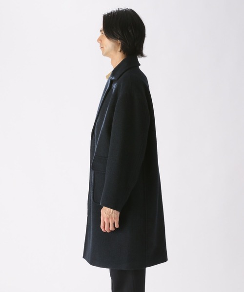 niko and...（ニコアンド）の「PEネップ起毛コート（チェスターコート・メンズ・ネイビー/ブラウン/スモーク/キャメル・MEDIUM/LARGE）」の18枚目の写真