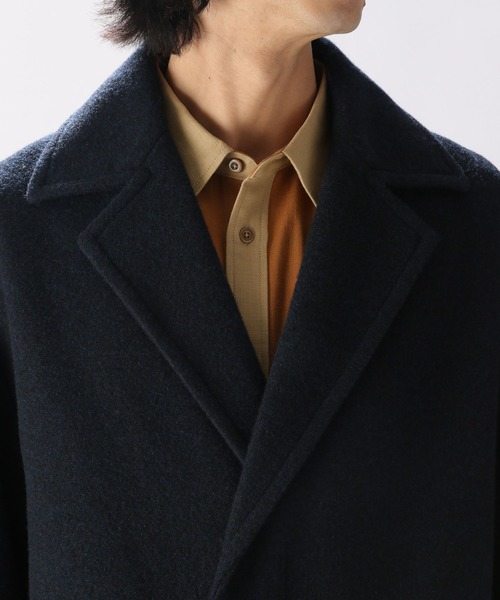 niko and...（ニコアンド）の「PEネップ起毛コート（チェスターコート・メンズ・ネイビー/ブラウン/スモーク/キャメル・MEDIUM/LARGE）」の20枚目の写真