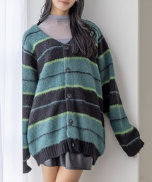 clear | ソフトボーダーオーバーカーディガン ≪2022AW新作≫(ニット/セーター)