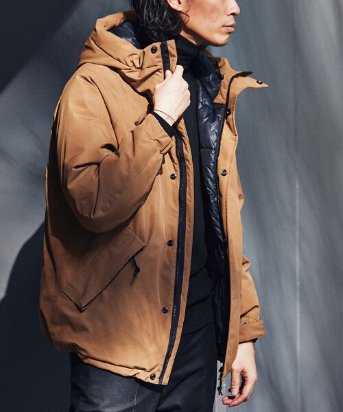 +phenix（プラスフェニックス）の「【+phenix / プラスフェニックス】別注 GORE-TEX フード ダウンジャケット（ダウンジャケット/コート・メンズ・レッド/ブラック/ホワイト/ベージュ・MEDIUM/LARGE/SMALL）」の3枚目の写真