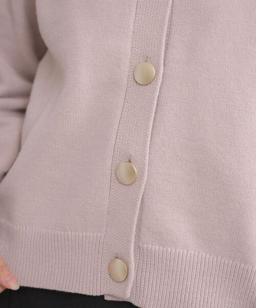 ems excite（エムズエキサイト）の「デカ襟BIGニットカーデ（カーディガン/ボレロ・レディース・ピンク/ナチュラル/ブルー・FREE）」の17枚目の写真