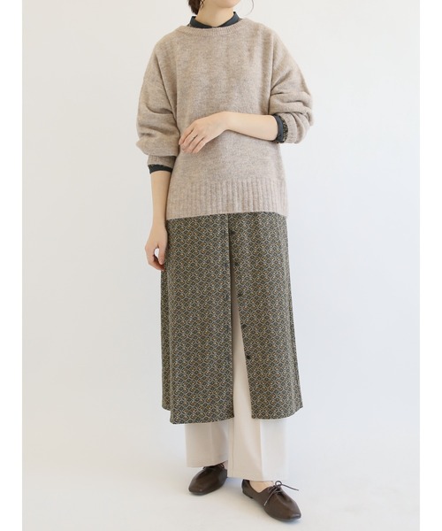 Samansa Mos2 blue(サマンサモスモスブルー)の「ヤクタッチクルーニット(ニット/セーター・レディース・ベージュ/ミント/イエロー/サックスブルー/キナリ・フリ-)」の22枚目の写真