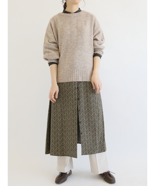 Samansa Mos2 blue(サマンサモスモスブルー)の「ヤクタッチクルーニット(ニット/セーター・レディース・ベージュ/ミント/イエロー/サックスブルー/キナリ・フリ-)」の12枚目の写真