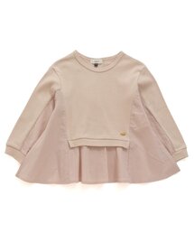 異素材変形長袖Tシャツ