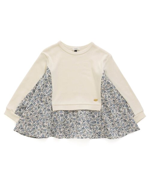 Seraph(セラフ)の「異素材変形長袖Tシャツ(Tシャツ/カットソー・キッズ・ミント/ピンク/オフホワイト・80/90/95/100/110/120/130/140)」の5枚目の写真