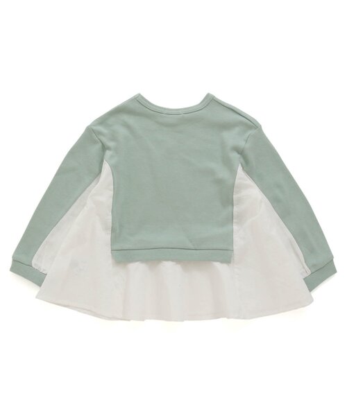 Seraph(セラフ)の「異素材変形長袖Tシャツ(Tシャツ/カットソー・キッズ・ミント/ピンク/オフホワイト・80/90/95/100/110/120/130/140)」の10枚目の写真