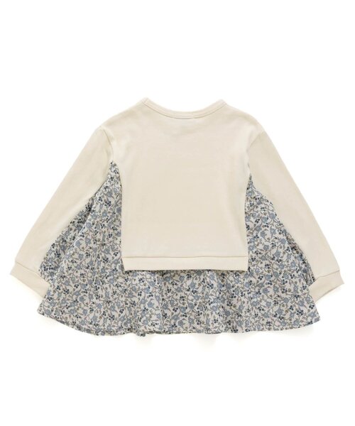 Seraph(セラフ)の「異素材変形長袖Tシャツ(Tシャツ/カットソー・キッズ・ミント/ピンク/オフホワイト・80/90/95/100/110/120/130/140)」の9枚目の写真