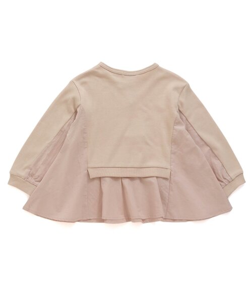 Seraph(セラフ)の「異素材変形長袖Tシャツ(Tシャツ/カットソー・キッズ・ミント/ピンク/オフホワイト・80/90/95/100/110/120/130/140)」の4枚目の写真