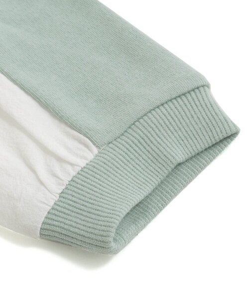 Seraph(セラフ)の「異素材変形長袖Tシャツ(Tシャツ/カットソー・キッズ・ミント/ピンク/オフホワイト・80/90/95/100/110/120/130/140)」の15枚目の写真