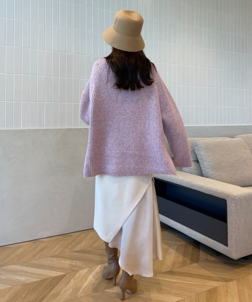 EIMY ISTOIRE（エイミーイストワール）の「シャイニールーズニットプルオーバー（ニット/セーター・レディース・ブラック/ピンク/ライトグレー/ブラウン/ラベンダー・FREE）」の15枚目の写真