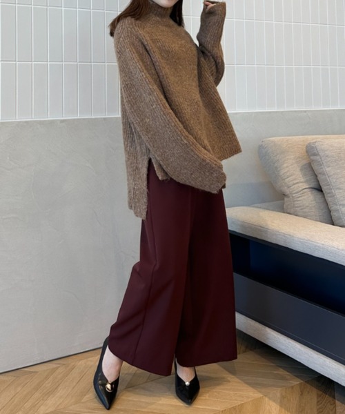 EIMY ISTOIRE（エイミーイストワール）の「シャイニールーズニットプルオーバー（ニット/セーター・レディース・ブラック/ピンク/ライトグレー/ブラウン/ラベンダー・FREE）」の20枚目の写真