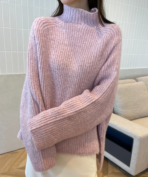 EIMY ISTOIRE（エイミーイストワール）の「シャイニールーズニットプルオーバー（ニット/セーター・レディース・ブラック/ピンク/ライトグレー/ブラウン/ラベンダー・FREE）」の10枚目の写真