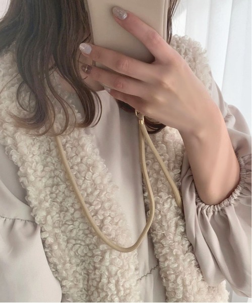 apres jour(アプレジュール)の「【apres jour×ARIAZ】スマホショルダー(スマホグッズ・レディース・ピンク/ベージュ/グレー系その他/イエロー系その他/ピンク系その他/ライトピンク/ブラック・FREE)」の8枚目の写真