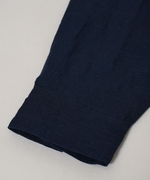 Vlas Blomme(ヴラスブラム)の「【Vlas Blomme×JOHNBULL】別注チュニックシャツ(シャツ/ブラウス・メンズ・ネイビー/ホワイト系その他・FREE)」の6枚目の写真