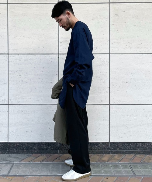 Vlas Blomme(ヴラスブラム)の「【Vlas Blomme×JOHNBULL】別注チュニックシャツ(シャツ/ブラウス・メンズ・ネイビー/ホワイト系その他・FREE)」の19枚目の写真