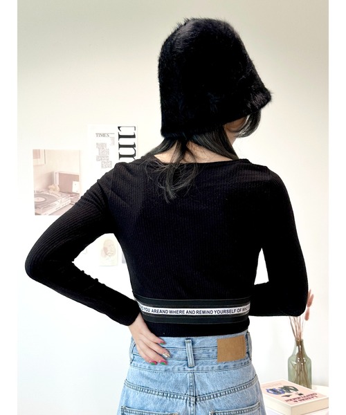 CECIL McBEE（セシルマクビー）の「ニットアンサンブル（ニット/セーター・レディース・ブラック/アイボリー・FREE）」の7枚目の写真