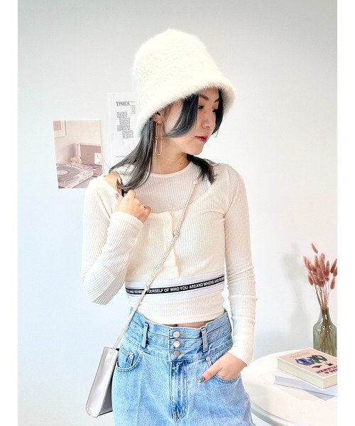 CECIL McBEE（セシルマクビー）の「ニットアンサンブル（ニット/セーター・レディース・ブラック/アイボリー・FREE）」の11枚目の写真