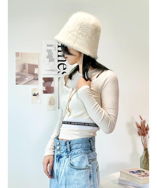 CECIL McBEE（セシルマクビー）の「ニットアンサンブル（ニット/セーター・レディース・ブラック/アイボリー・FREE）」の12枚目の写真