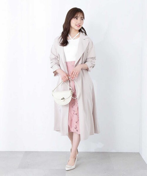 PROPORTION BODY DRESSING（プロポーションボディドレッシング）の「ベーシックテーラーコート / 1213152100（ステンカラーコート・レディース・ライトグリーン/ベージュ/グレー・SMALL/MEDIUM）」の15枚目の写真