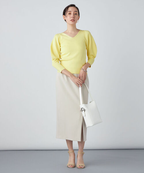 NOLLEY’S Sophi（ノーリーズソフィ）の「ハイスリットペンシルタイトスカート（スカート・レディース・ベビーピンク/ベージュ・36/38/34）」の3枚目の写真