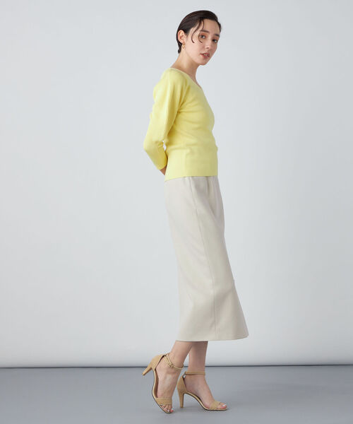 NOLLEY’S Sophi（ノーリーズソフィ）の「ハイスリットペンシルタイトスカート（スカート・レディース・ベビーピンク/ベージュ・36/38/34）」の7枚目の写真