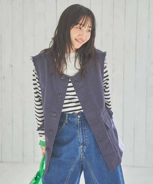 coen（コーエン）の「ミリタリージレ（ベスト・レディース・オフホワイト/ダークグレー/オリーブ・M/L）」の17枚目の写真