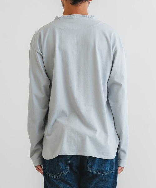 quadro(クオドロ)の「40/2CM天竺ヘンリーネックプルオーバー(Tシャツ/カットソー・メンズ・ダークネイビー/グレー/ブルーグレー/オフホワイト・MEDIUM/LARGE)」の20枚目の写真