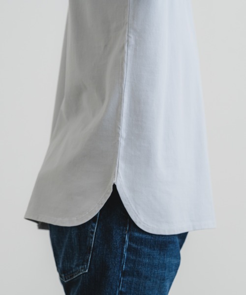 quadro(クオドロ)の「40/2CM天竺ヘンリーネックプルオーバー(Tシャツ/カットソー・メンズ・ダークネイビー/グレー/ブルーグレー/オフホワイト・MEDIUM/LARGE)」の10枚目の写真