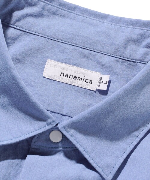 nanamica（ナナミカ）の「nanamica/ナナミカ Regular Collar Wind Shirt（シャツ/ブラウス・メンズ・ネイビー/オフホワイト/ブルー・LARGE/X-LARGE/MEDIUM）」の4枚目の写真