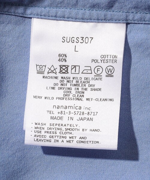 nanamica（ナナミカ）の「nanamica/ナナミカ Regular Collar Wind Shirt（シャツ/ブラウス・メンズ・ネイビー/オフホワイト/ブルー・LARGE/X-LARGE/MEDIUM）」の9枚目の写真