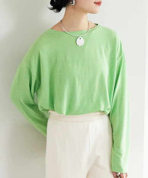 SHENERY（シーナリー）の「ルーズBIGロンTee（Tシャツ/カットソー・レディース・ブラック/グリーン/ホワイト・FREE）」の3枚目の写真