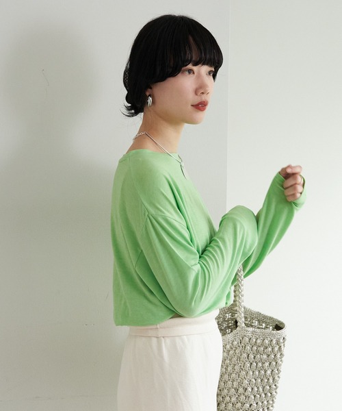 SHENERY（シーナリー）の「ルーズBIGロンTee（Tシャツ/カットソー・レディース・ブラック/グリーン/ホワイト・FREE）」の7枚目の写真