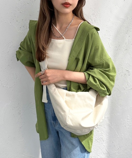 apres jour mignon（アプレジュールミニョン）の「カラーシャツ【ZOZOTOWN限定アイテム】（シャツ/ブラウス・レディース・オフホワイト/ブルー/オレンジ/ピンク/グリーン/アイボリー/ダークパープル/グレー・フリー/X-LARGE）」の18枚目の写真