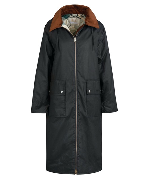 Barbour(バブアー)の「METTEワックスコート(ステンカラーコート・レディース・ブラック・8/10)」の8枚目の写真