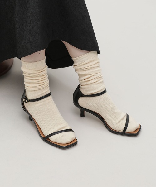 NANO universe(ナノユニバース)の「LB.03/リブソックス(ソックス/靴下・レディース・グレー/オフホワイト/クリーム・FREE)」の3枚目の写真