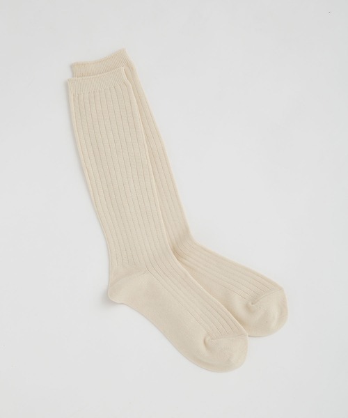 NANO universe(ナノユニバース)の「LB.03/リブソックス(ソックス/靴下・レディース・グレー/オフホワイト/クリーム・FREE)」の7枚目の写真